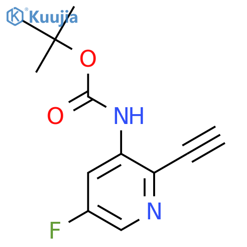 tert-butyl N-(2-ethynyl-5-fluoropyridin-3-yl)carbamate structure