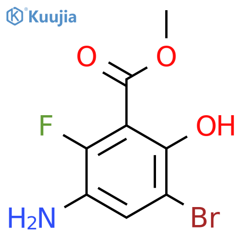 Methyl 3-amino-5-bromo-2-fluoro-6-hydroxybenzoate structure