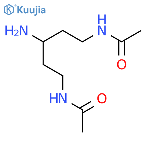 N-(3-amino-5-acetamidopentyl)acetamide structure