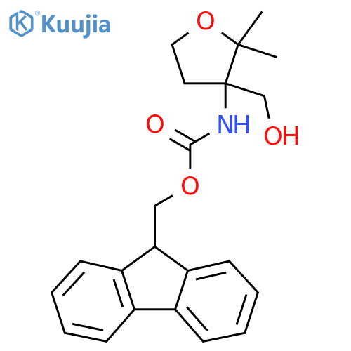 (9H-fluoren-9-yl)methyl N-[3-(hydroxymethyl)-2,2-dimethyloxolan-3-yl]carbamate structure