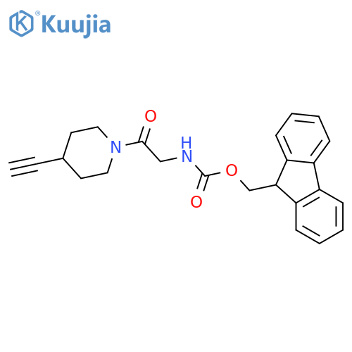 (9H-fluoren-9-yl)methyl N-[2-(4-ethynylpiperidin-1-yl)-2-oxoethyl]carbamate structure