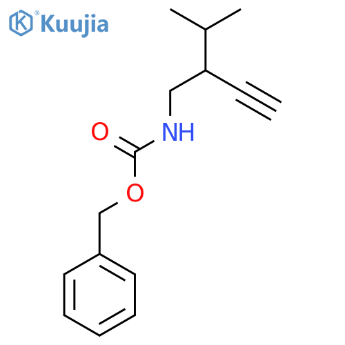 benzyl N-[2-(propan-2-yl)but-3-yn-1-yl]carbamate structure