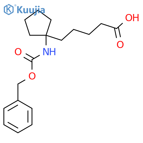 5-(1-{[(Benzyloxy)carbonyl]amino}cyclopentyl)pentanoic acid structure