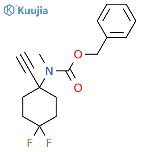 benzyl N-(1-ethynyl-4,4-difluorocyclohexyl)-N-methylcarbamate structure