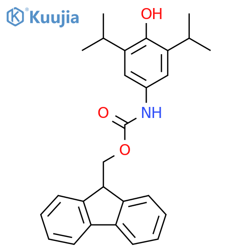 (9H-fluoren-9-yl)methyl N-[4-hydroxy-3,5-bis(propan-2-yl)phenyl]carbamate structure