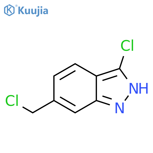 3-chloro-6-(chloromethyl)-1H-indazole structure