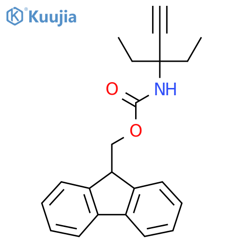 (9H-fluoren-9-yl)methyl N-(3-ethylpent-1-yn-3-yl)carbamate structure