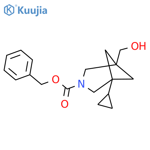 Benzyl 1-cyclopropyl-5-(hydroxymethyl)-3-azabicyclo[3.1.1]heptane-3-carboxylate structure