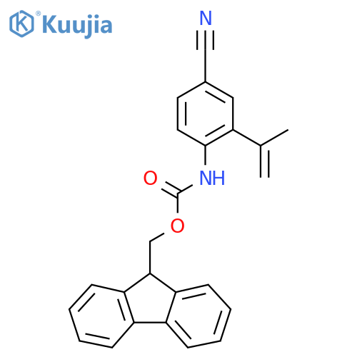 (9H-fluoren-9-yl)methyl N-[4-cyano-2-(prop-1-en-2-yl)phenyl]carbamate structure