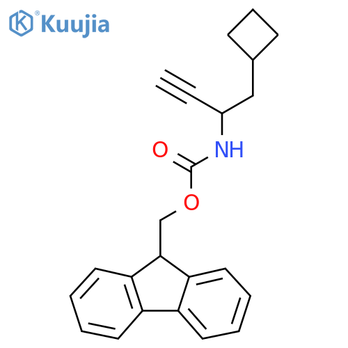 (9H-fluoren-9-yl)methyl N-(1-cyclobutylbut-3-yn-2-yl)carbamate structure
