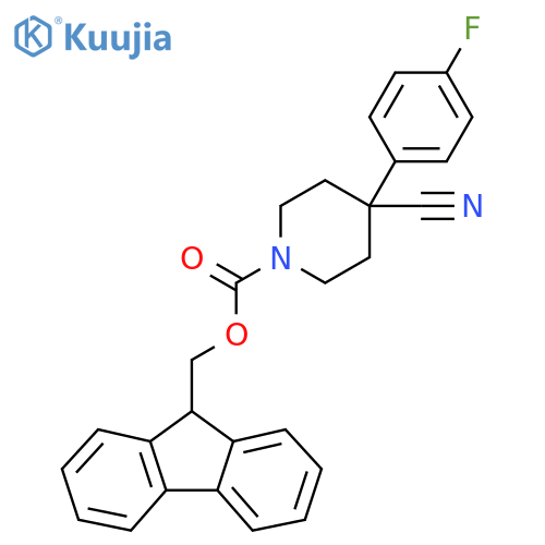 (9H-fluoren-9-yl)methyl 4-cyano-4-(4-fluorophenyl)piperidine-1-carboxylate structure