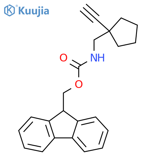 (9H-fluoren-9-yl)methyl N-[(1-ethynylcyclopentyl)methyl]carbamate structure