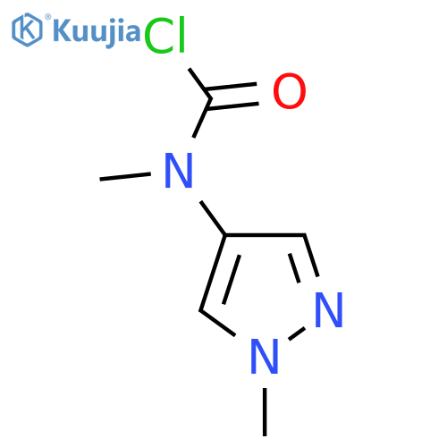 N-methyl-N-(1-methyl-1H-pyrazol-4-yl)carbamoyl chloride structure