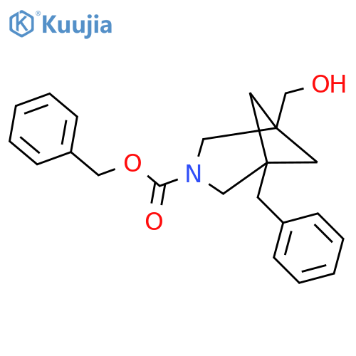 Benzyl 1-benzyl-5-(hydroxymethyl)-3-azabicyclo[3.1.1]heptane-3-carboxylate structure