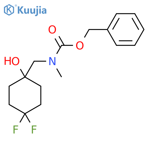benzyl N-[(4,4-difluoro-1-hydroxycyclohexyl)methyl]-N-methylcarbamate structure