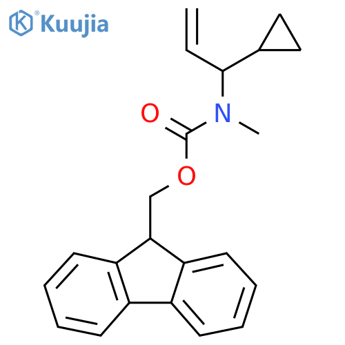 (9H-fluoren-9-yl)methyl N-(1-cyclopropylprop-2-en-1-yl)-N-methylcarbamate structure