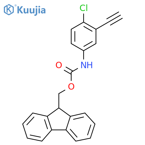 (9H-fluoren-9-yl)methyl N-(4-chloro-3-ethynylphenyl)carbamate structure