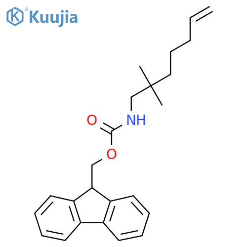 (9H-fluoren-9-yl)methyl N-(2,2-dimethylhept-6-en-1-yl)carbamate structure
