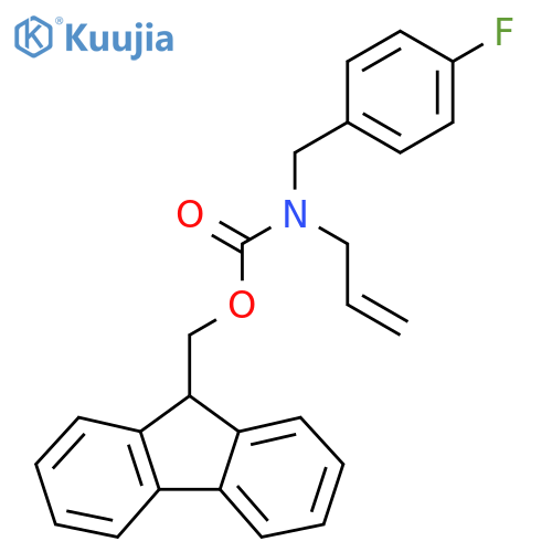 (9H-fluoren-9-yl)methyl N-[(4-fluorophenyl)methyl]-N-(prop-2-en-1-yl)carbamate structure