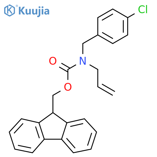 (9H-fluoren-9-yl)methyl N-[(4-chlorophenyl)methyl]-N-(prop-2-en-1-yl)carbamate structure