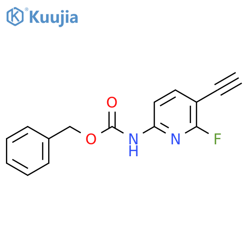 benzyl N-(5-ethynyl-6-fluoropyridin-2-yl)carbamate structure