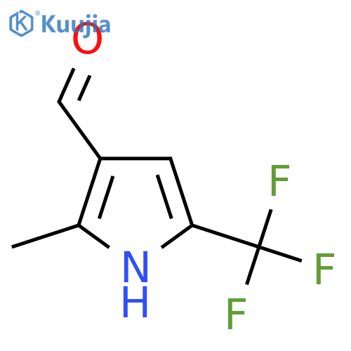 2-methyl-5-(trifluoromethyl)-1H-pyrrole-3-carbaldehyde structure
