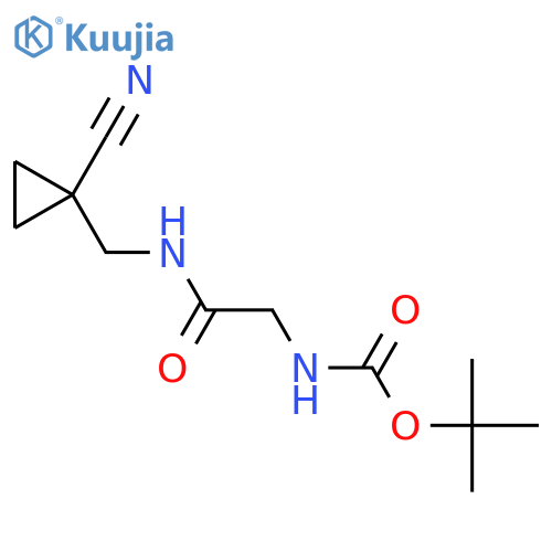 tert-butyl N-({[(1-cyanocyclopropyl)methyl]carbamoyl}methyl)carbamate structure
