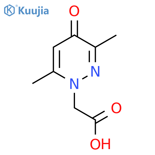 2-(3,6-Dimethyl-4-oxo-1,4-dihydropyridazin-1-yl)acetic acid structure