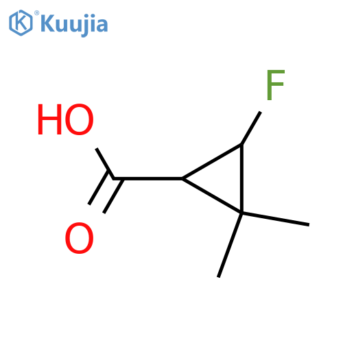 3-Fluoro-2,2-dimethylcyclopropane-1-carboxylic acid structure