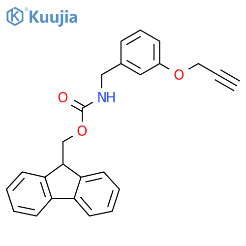 (9H-fluoren-9-yl)methyl N-{[3-(prop-2-yn-1-yloxy)phenyl]methyl}carbamate structure