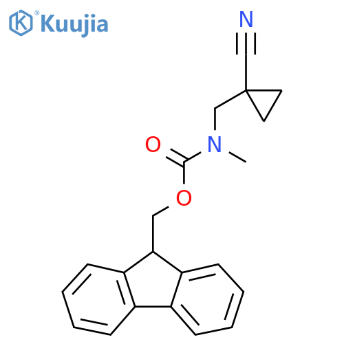 (9H-fluoren-9-yl)methyl N-[(1-cyanocyclopropyl)methyl]-N-methylcarbamate structure