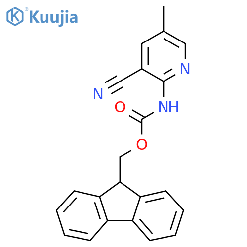 (9H-fluoren-9-yl)methyl N-(3-cyano-5-methylpyridin-2-yl)carbamate structure
