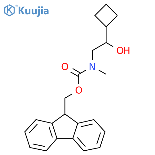 (9H-fluoren-9-yl)methyl N-(2-cyclobutyl-2-hydroxyethyl)-N-methylcarbamate structure