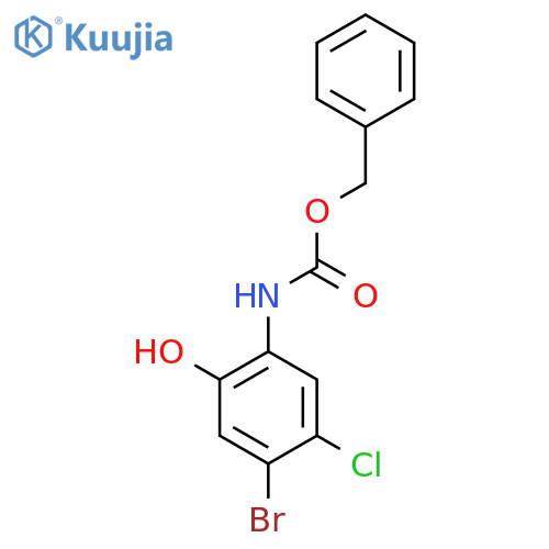 benzyl N-(4-bromo-5-chloro-2-hydroxyphenyl)carbamate structure