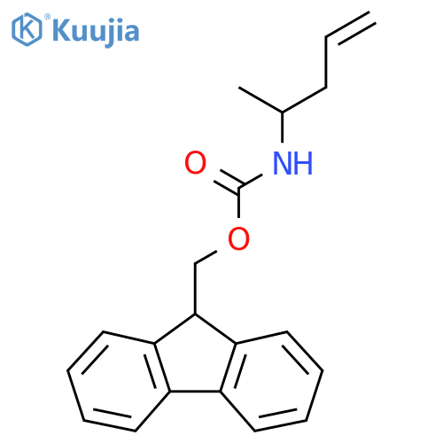 (9H-fluoren-9-yl)methyl N-(pent-4-en-2-yl)carbamate structure