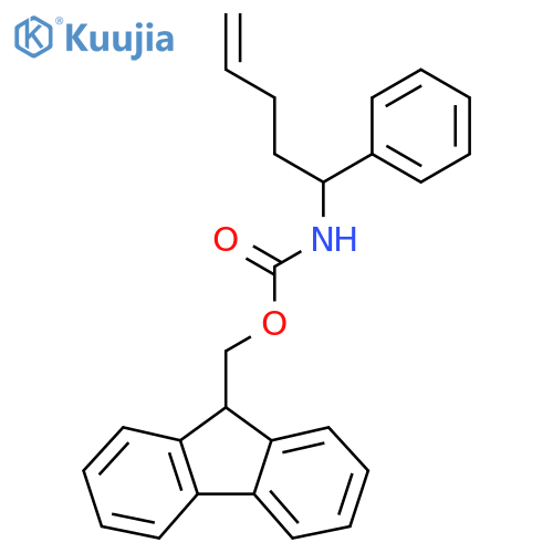 (9H-fluoren-9-yl)methyl N-(1-phenylpent-4-en-1-yl)carbamate structure