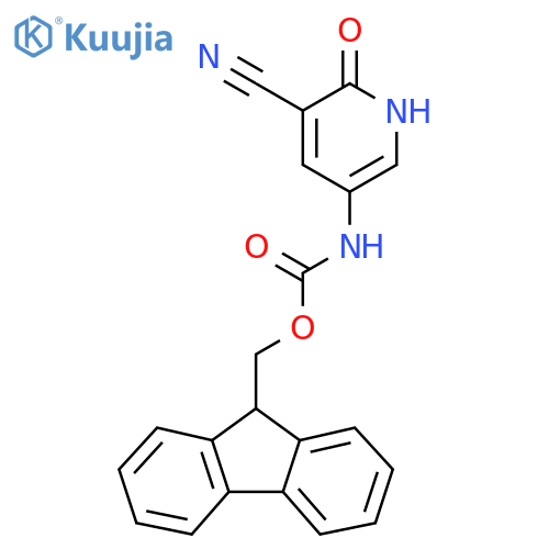 (9H-fluoren-9-yl)methyl N-(5-cyano-6-hydroxypyridin-3-yl)carbamate structure