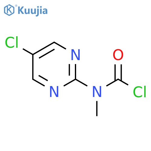 N-(5-chloropyrimidin-2-yl)-N-methylcarbamoyl chloride structure