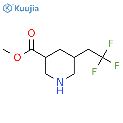 Methyl 5-(2,2,2-trifluoroethyl)piperidine-3-carboxylate structure