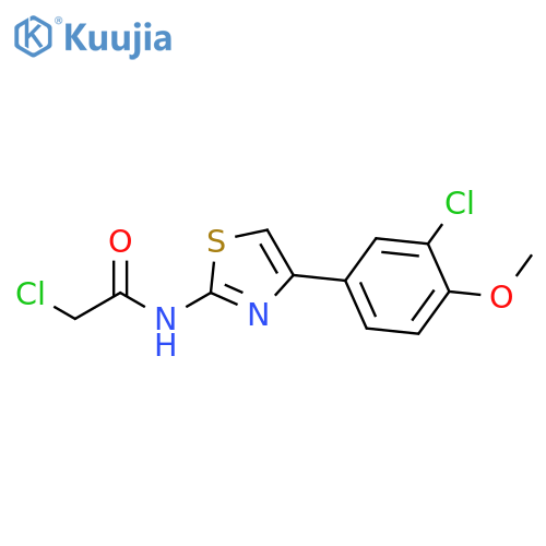 Acetamide, 2-chloro-N-[4-(3-chloro-4-methoxyphenyl)-2-thiazolyl]- structure