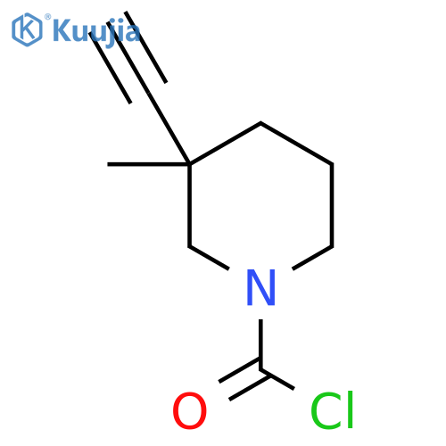 3-Ethynyl-3-methylpiperidine-1-carbonyl chloride structure