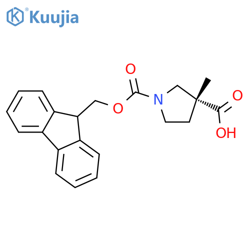(R)-3-Methyl-pyrrolidine-1,3-dicarboxylic acid 1-(9H-fluoren-9-ylmethyl) ester structure