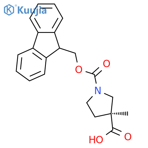 (S)-3-Methyl-pyrrolidine-1,3-dicarboxylic acid 1-(9H-fluoren-9-ylmethyl) ester structure
