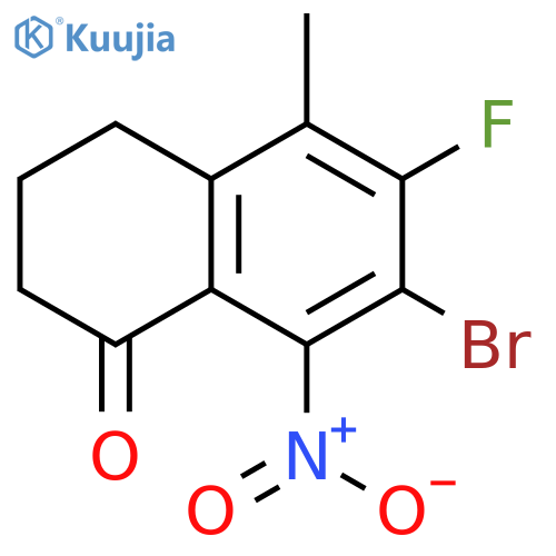 1(2H)-Naphthalenone, 7-bromo-6-fluoro-3,4-dihydro-5-methyl-8-nitro- structure