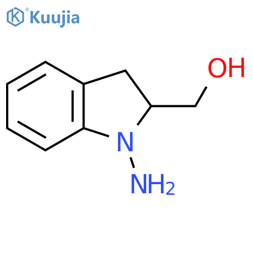 1H-Indole-2-methanol, 1-amino-2,3-dihydro- structure
