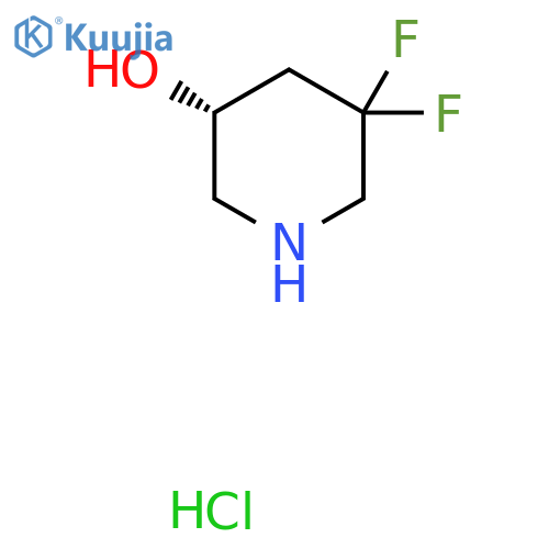 (3R)-5,5-Difluoro-piperidin-3-ol hydrochloride structure