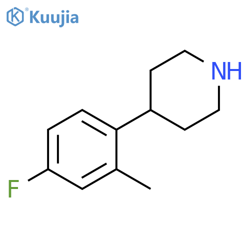 4-(4-fluoro-2-methylphenyl)piperidine structure