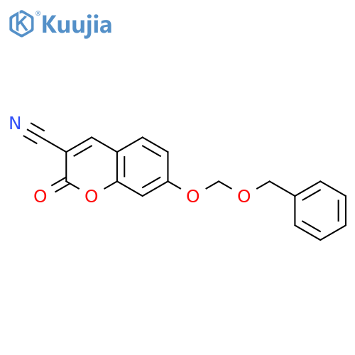 2H-1-Benzopyran-3-carbonitrile, 2-oxo-7-[(phenylmethoxy)methoxy]- structure