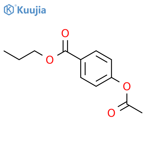 Benzoic acid, 4-(acetyloxy)-, propyl ester structure