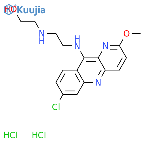 Ethanol,2-[[2-[(7-chloro-2-methoxybenzo[b]-1,5-naphthyridin-10-yl)amino]ethyl]amino]-,hydrochloride (1:2) structure